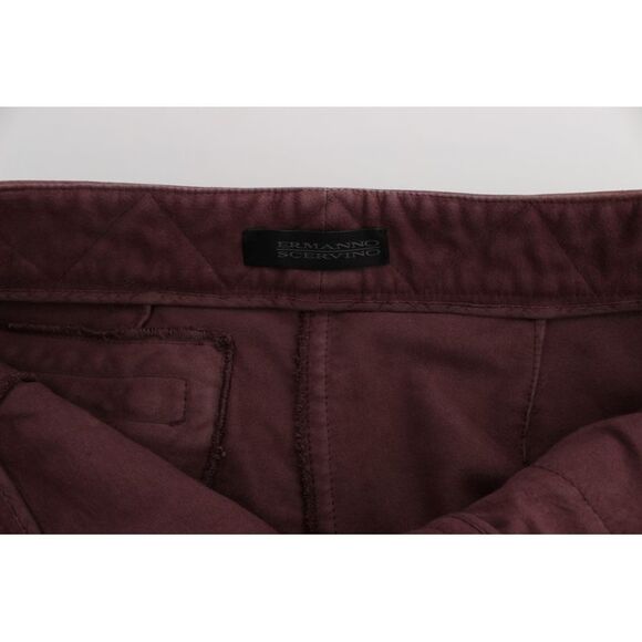 Ermanno Scervino Cropped Cargo Pants Women Bordeaux Jeans & Pants - Picture 6 of 6
